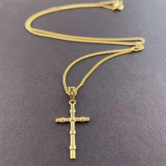 Fashion Gold Color Necklace Religious Faith Cross Pendant Necklace Women… - Picture 4 of 6